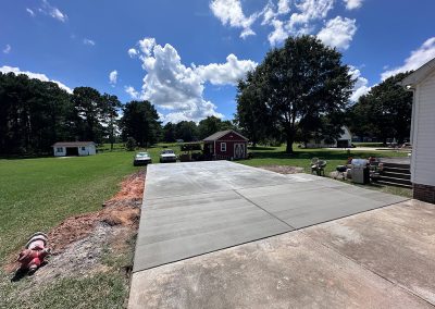 Crew finishing a concrete slab in Rocky Mount, NC