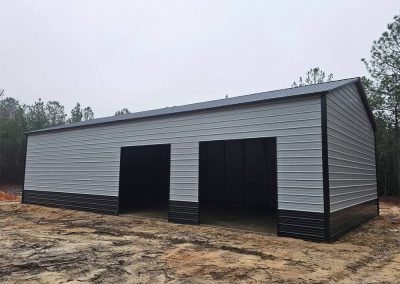 Galvalume steel carport on a concrete slab