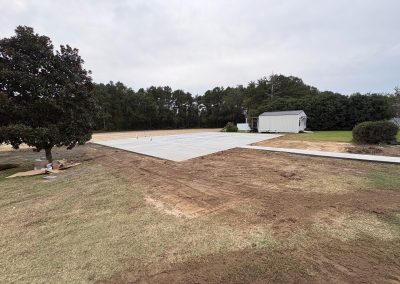 Pad & sidewalk poured for a customer